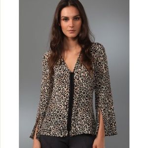 Reformation Blair Top in def leopard - size small